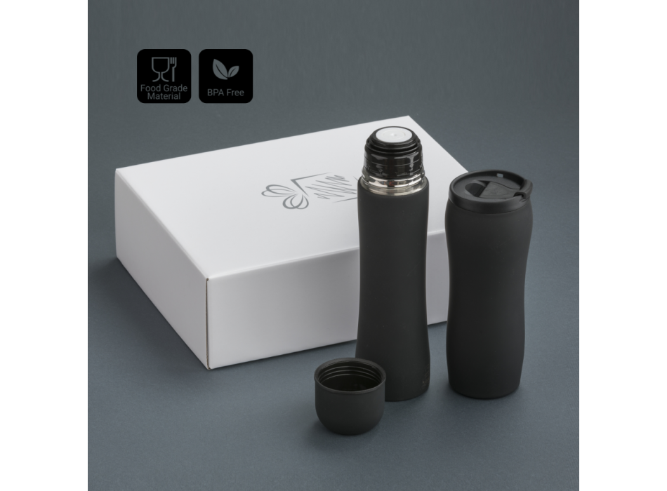 SET TERMICO: THERMAL MUG 450 ml. & THERMOS  500 ml.