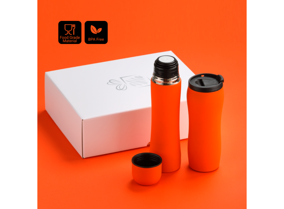 SET TERMICO: THERMAL MUG 450 ml. & THERMOS  500 ml.
