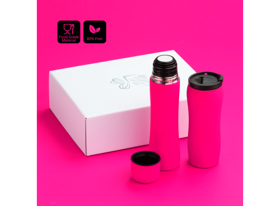 SET TERMICO: THERMAL MUG 450 ml. & THERMOS  500 ml.