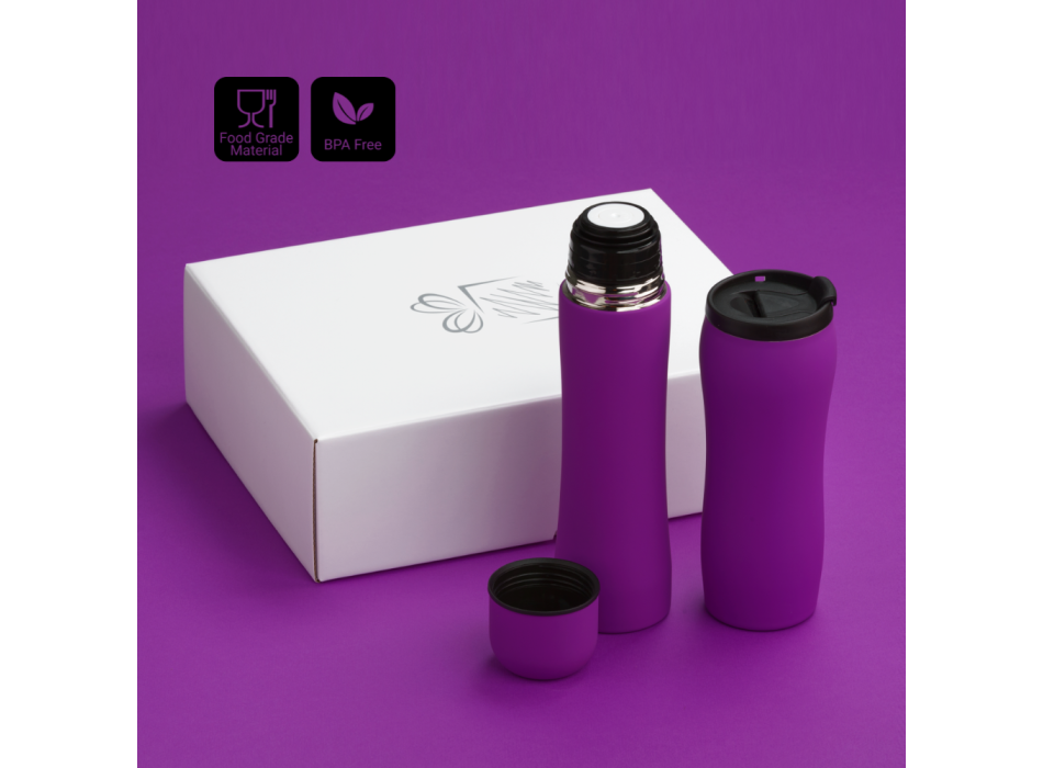 SET TERMICO: THERMAL MUG 450 ml. & THERMOS  500 ml.