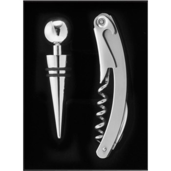 Set vino 2 accessori, in acciaio inox Eve