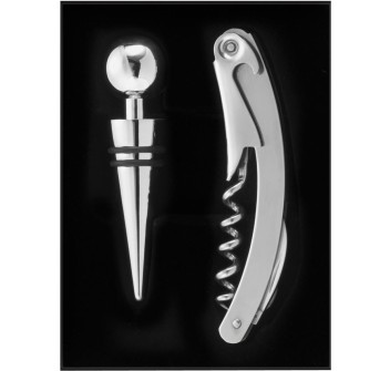 Set vino 2 accessori, in acciaio inox Eve