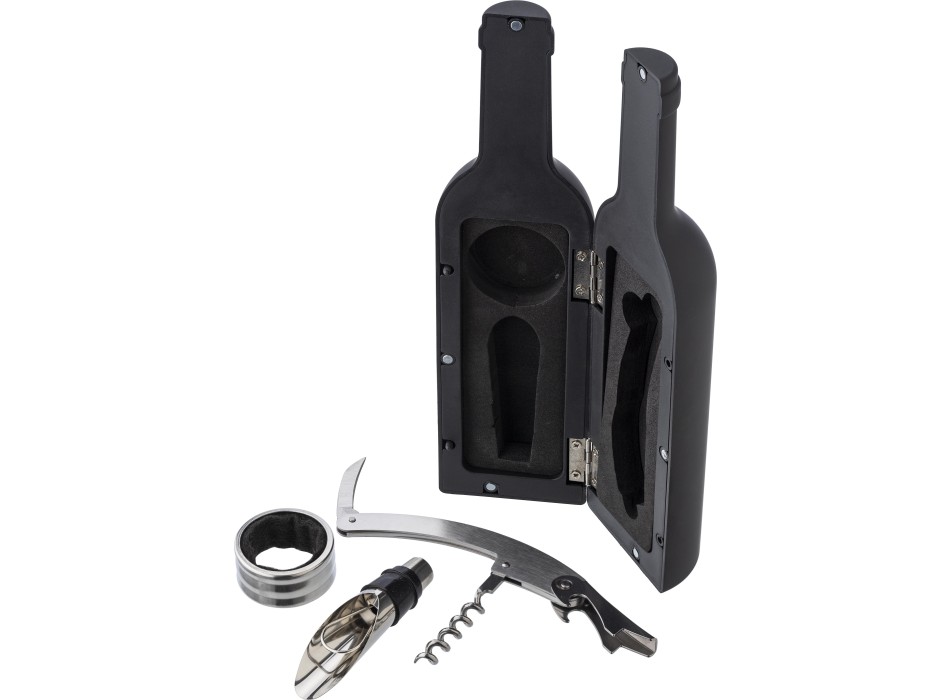 Set vino, 3 accessori, in ABS Kieran