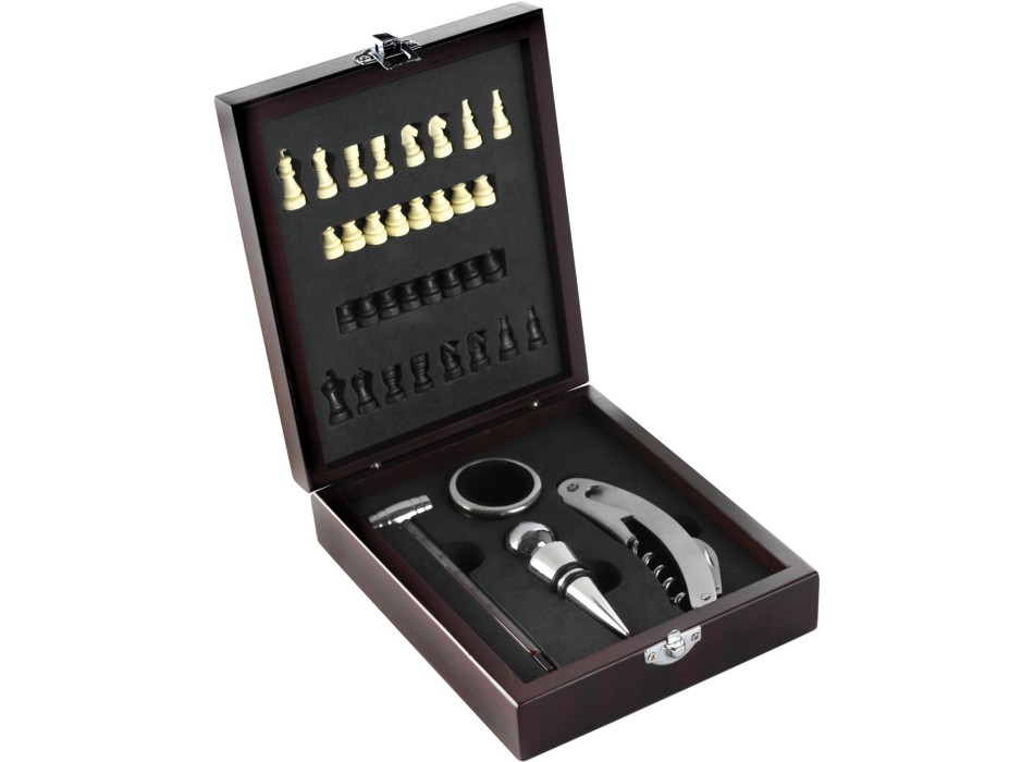 Set vino, 4 accessori, in acciaio inox Renée