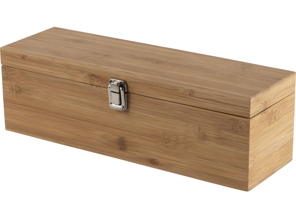 Set vino in bamboo ed acciaio inox Gareth