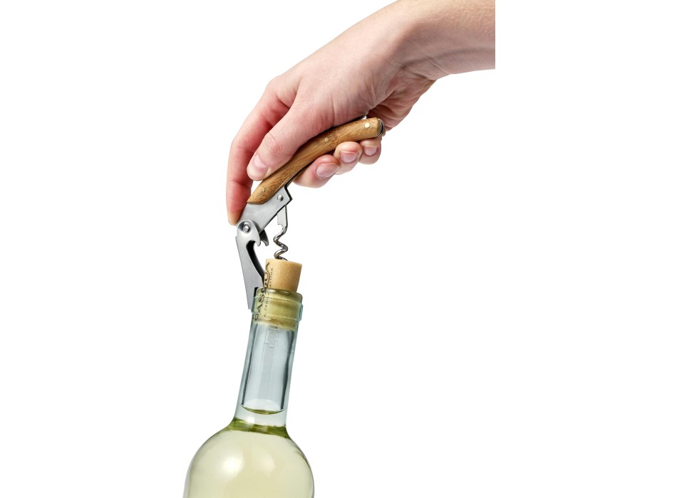 Set vino in bamboo ed acciaio inox Gareth