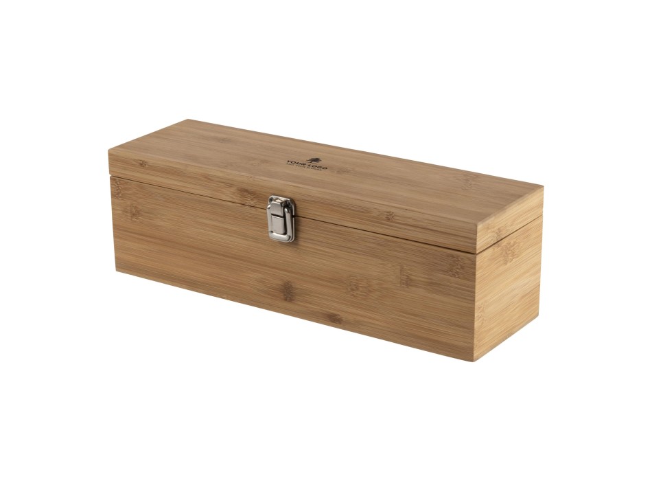 Set vino in bamboo ed acciaio inox Gareth