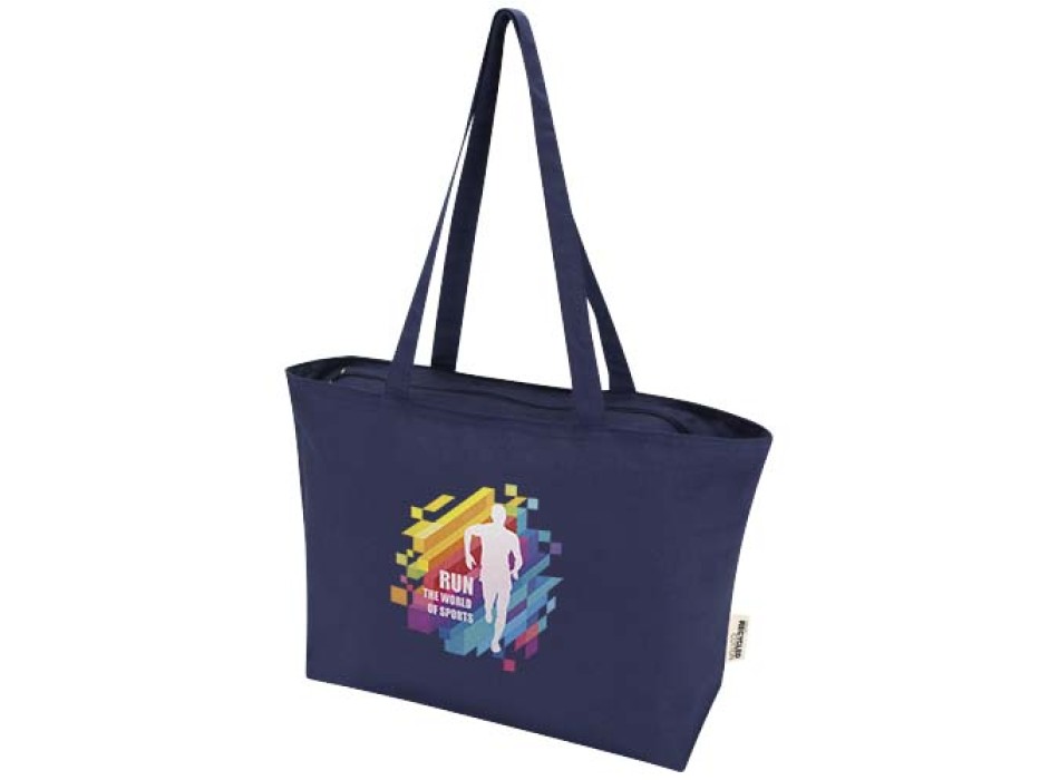 Shopper in cotone 320 g/m² con zip Ningbo - 15L