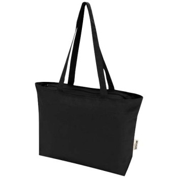 Shopper in cotone 320 g/m² con zip Ningbo - 15L