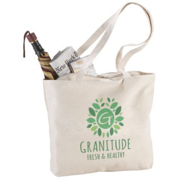 Shopper in cotone 320 g/m² con zip Ningbo - 15L