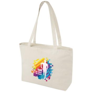 Shopper in cotone 320 g/m² con zip Ningbo - 15L
