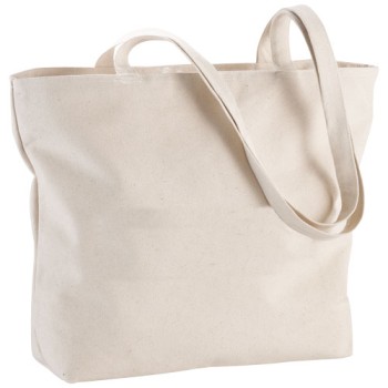 Shopper in cotone 320 g/m² con zip Ningbo - 15L