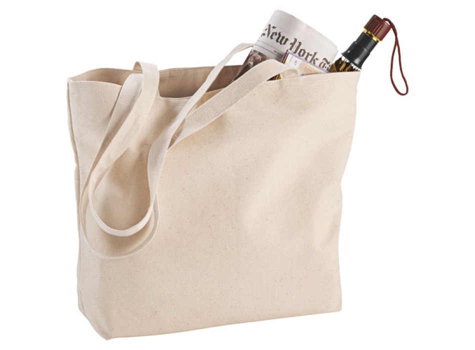 Shopper in cotone 320 g/m² con zip Ningbo - 15L