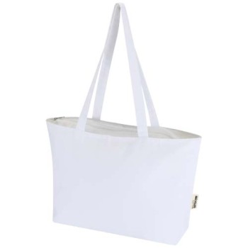 Shopper in cotone 320 g/m² con zip Ningbo - 15L