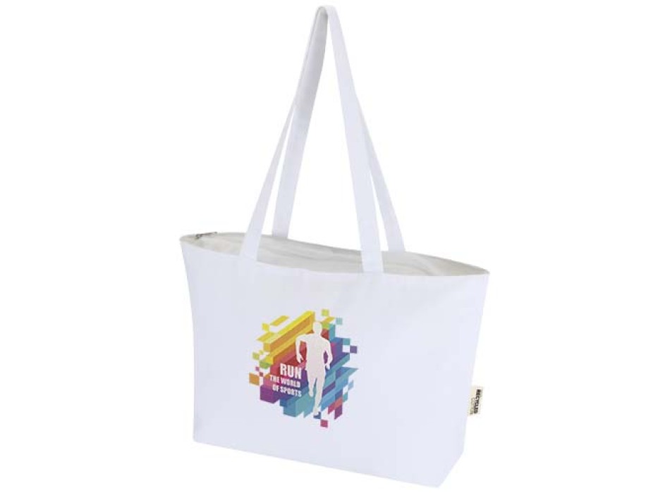 Shopper in cotone 320 g/m² con zip Ningbo - 15L