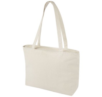 Shopper in cotone 320 g/m² con zip Ningbo - 15L