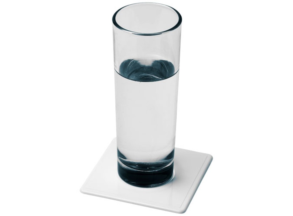 Sottobicchiere Renzo in plastica di forma quadrata