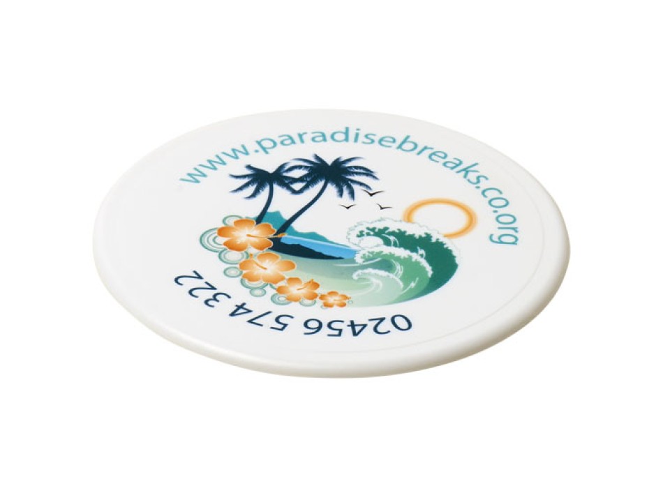 Sottobicchiere rotondo in plastica Renzo