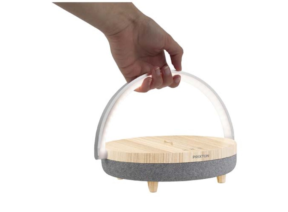 Speaker Bluetooth® 4 in 1 da 10 W con luce LED e base di ricarica wireless Prixton