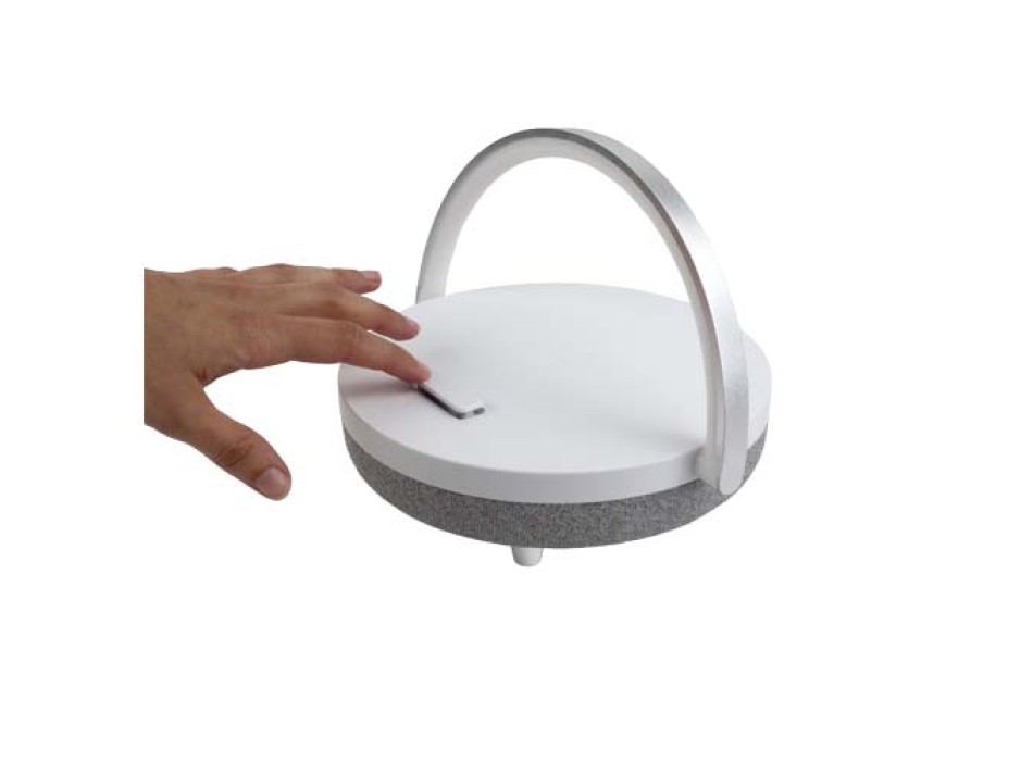Speaker Bluetooth® 4 in 1 da 10 W con luce LED e base di ricarica wireless Prixton