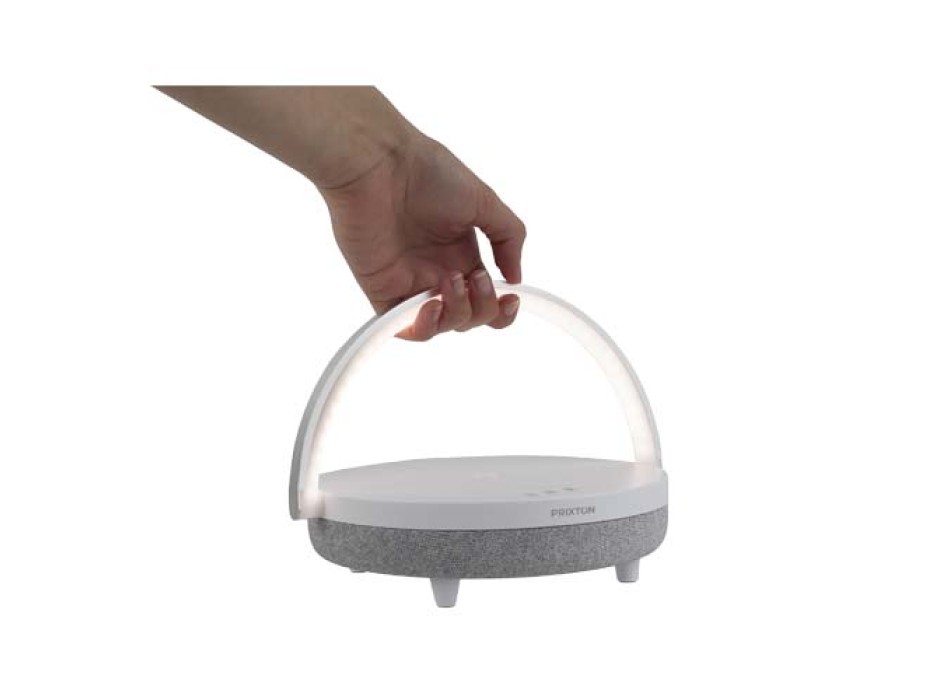 Speaker Bluetooth® 4 in 1 da 10 W con luce LED e base di ricarica wireless Prixton