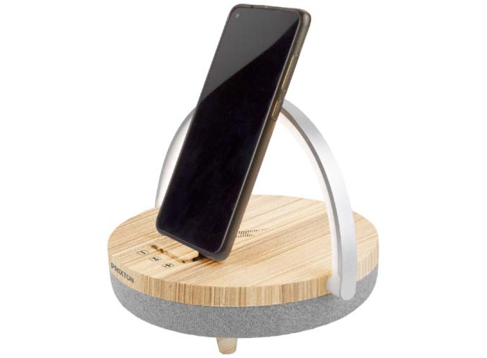 Speaker Bluetooth® 4 in 1 da 10 W con luce LED e base di ricarica wireless Prixton