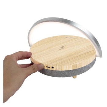 Speaker Bluetooth® 4 in 1 da 10 W con luce LED e base di ricarica wireless Prixton
