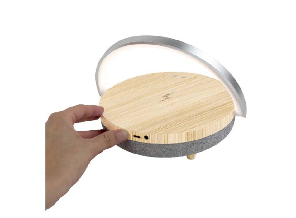 Speaker Bluetooth® 4 in 1 da 10 W con luce LED e base di ricarica wireless Prixton