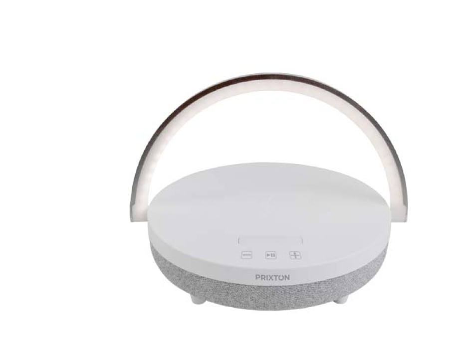 Speaker Bluetooth® 4 in 1 da 10 W con luce LED e base di ricarica wireless Prixton