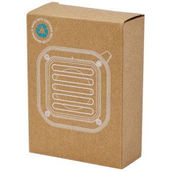 Speaker Bluetooth® IPX5 a ricarica solare in plastica riciclata RCS da 3 W con moschettone Solo 