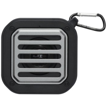 Speaker Bluetooth® IPX5 a ricarica solare in plastica riciclata RCS da 3 W con moschettone Solo 