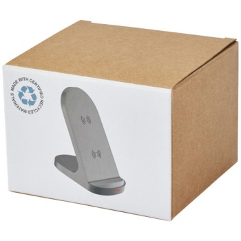 Stazione di ricarica in plastica riciclata RCS a doppia bobina da 15 W Loop