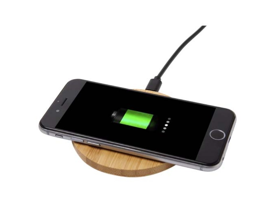 Stazione di ricarica wireless in bambù da 15 W Essence