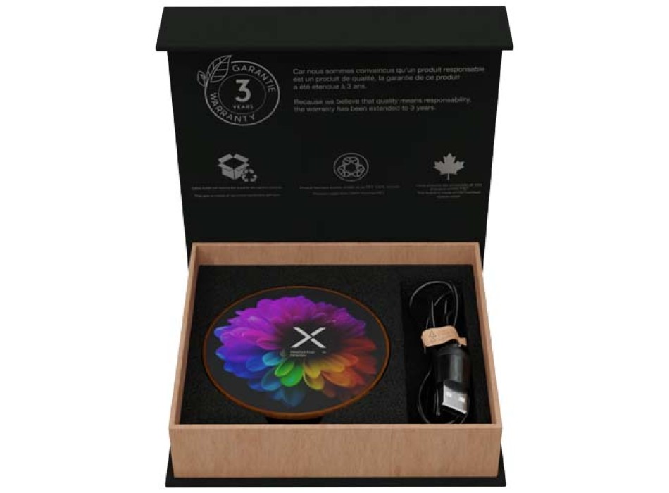 Stazione di ricarica wireless in legno SCX.design W13 da 10 W