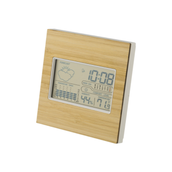 Stazione meteorologica in bamboo, ABS e vetro