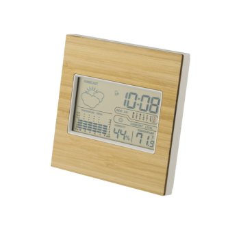 Stazione meteorologica in bamboo, ABS e vetro