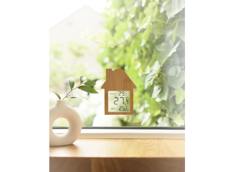 Stazione meteorologica in bambù a forma di casa Lane