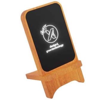Supporto in legno wireless, luminoso, da 10 W SCX.design W16