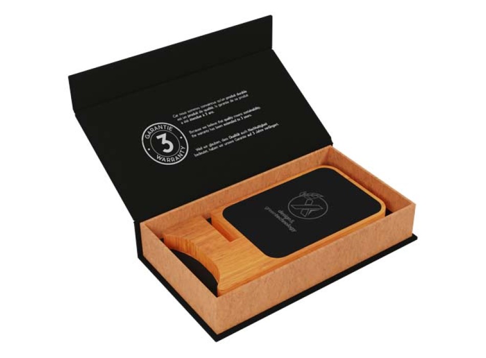 Supporto in legno wireless, luminoso, da 10 W SCX.design W16