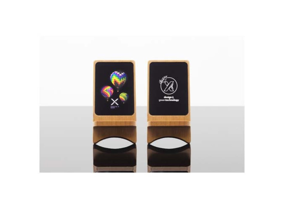 Supporto in legno wireless, luminoso, da 15 W SCX.design W16