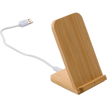Supporto per smartphone in bamboo ricaricabile Claudie