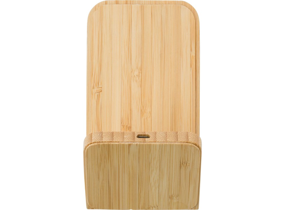Supporto per smartphone in bamboo ricaricabile Claudie