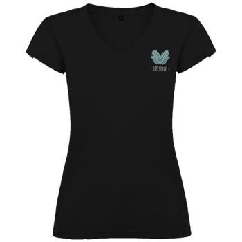 T-shirt a maniche corte con scollo a V da donna Victoria