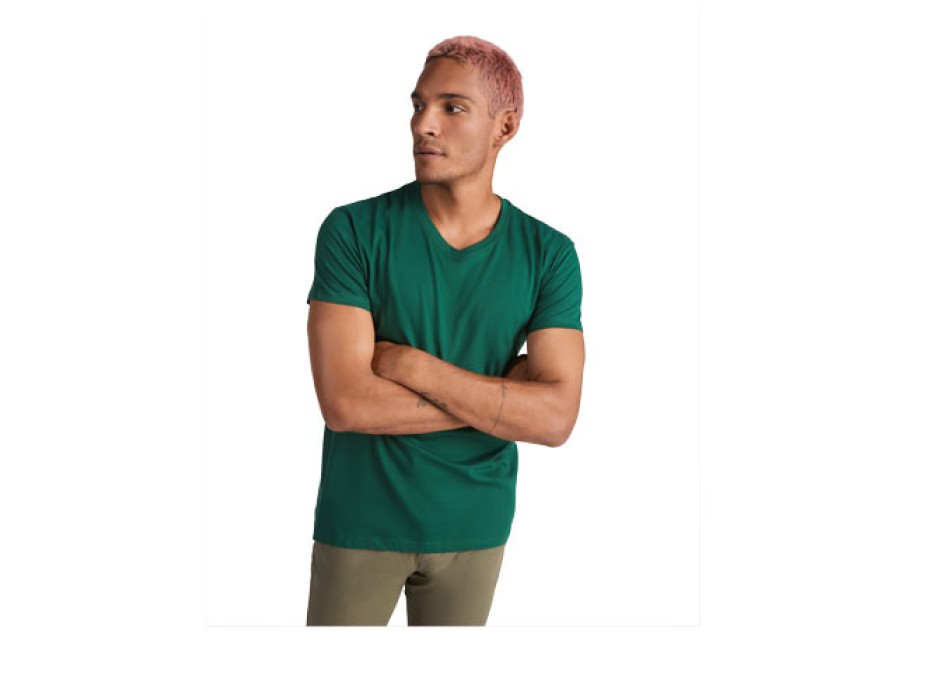 T-shirt a maniche corte con scollo a V da uomo Samoyedo