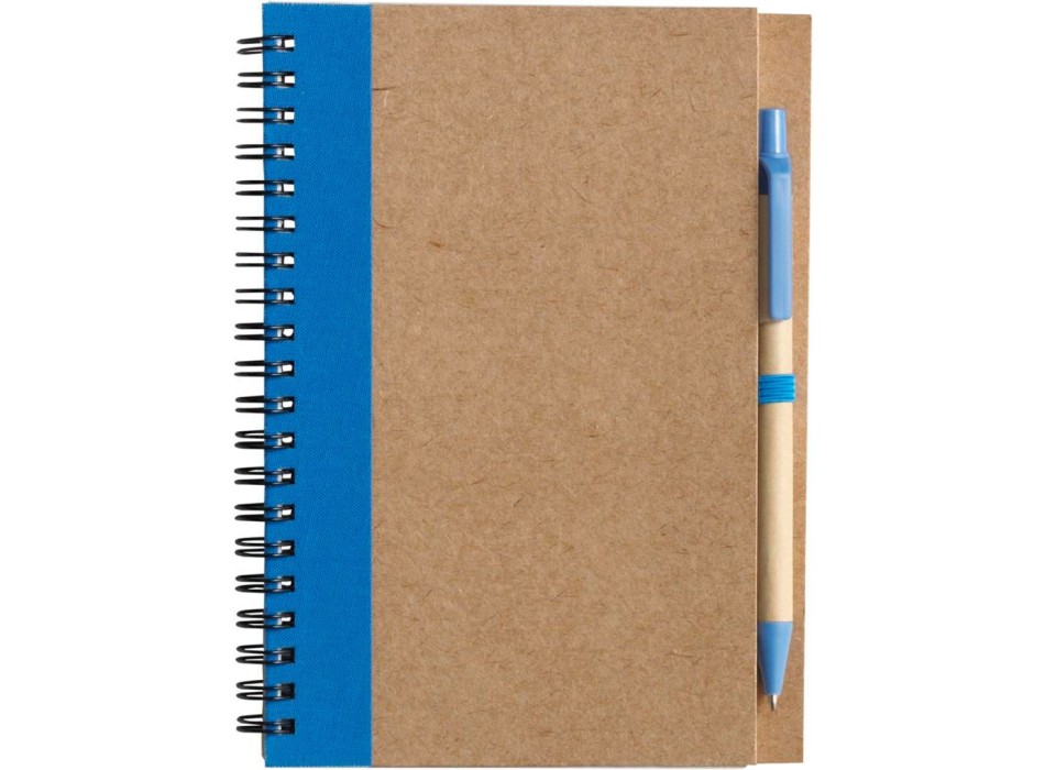 Taccuino in carta riciclata, con penna a sfera Stella