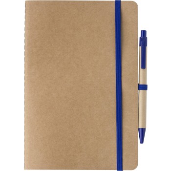 Taccuino in cartone riciclato formato +/- A5 con penna Theodore
