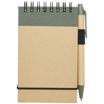 Taccuino riciclato formato A7 con penna Zuse