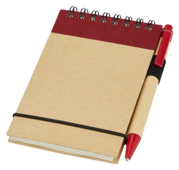 Taccuino riciclato formato A7 con penna Zuse