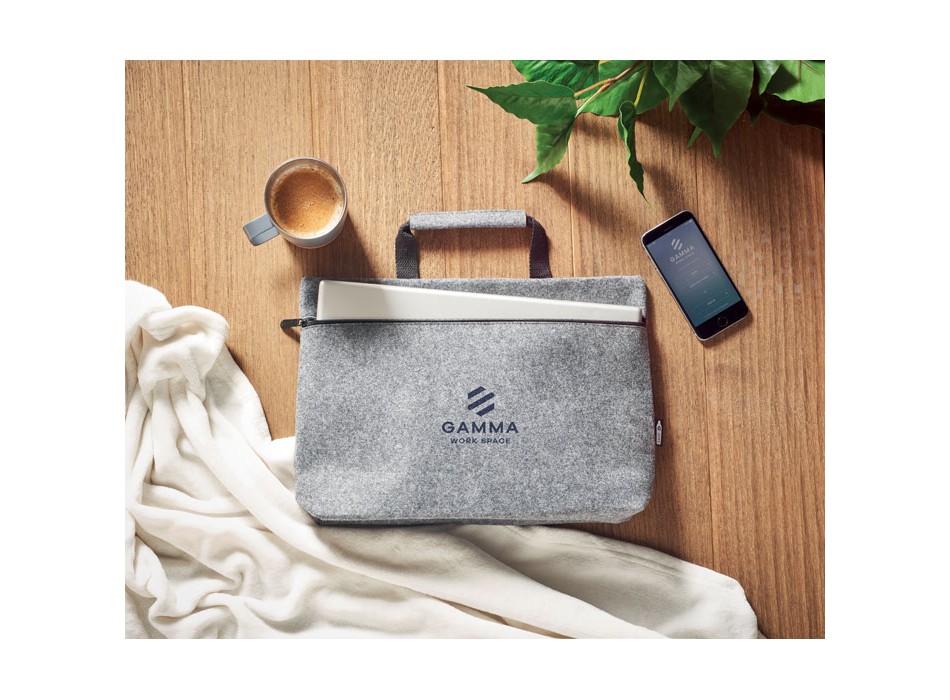 TAPLA - Borsa laptop in feltro RPET