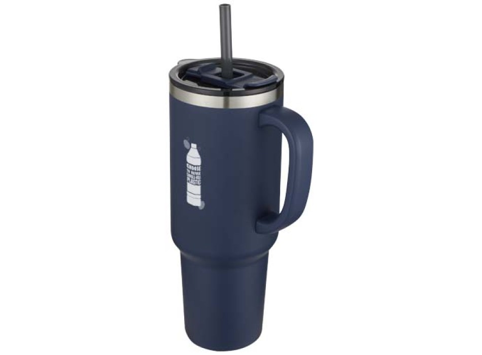 Tazza con isolamento sottovuoto in rame a doppia parete certificata RCS con cannuccia da 1200 ml Sydney